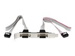 2 Port 16in DB9 Serial Port BRacket to 10 Pin Header
