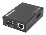 Intellinet 10GBase-T to 10GBase-R Media Converter, 1 x 10 GB SFP+ Slot, 1 x 10GB RJ45 Port